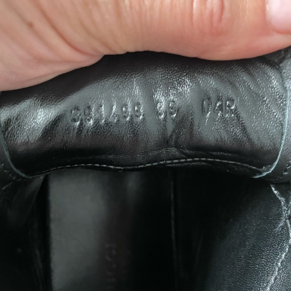 GUCCI Authentic Black Leather High Top Women’s Sneakers with box - Picture 7 of 15